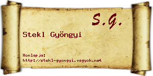 Stekl Gyöngyi névjegykártya
